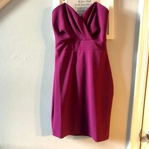 NWOT! Magenta strapless dress
